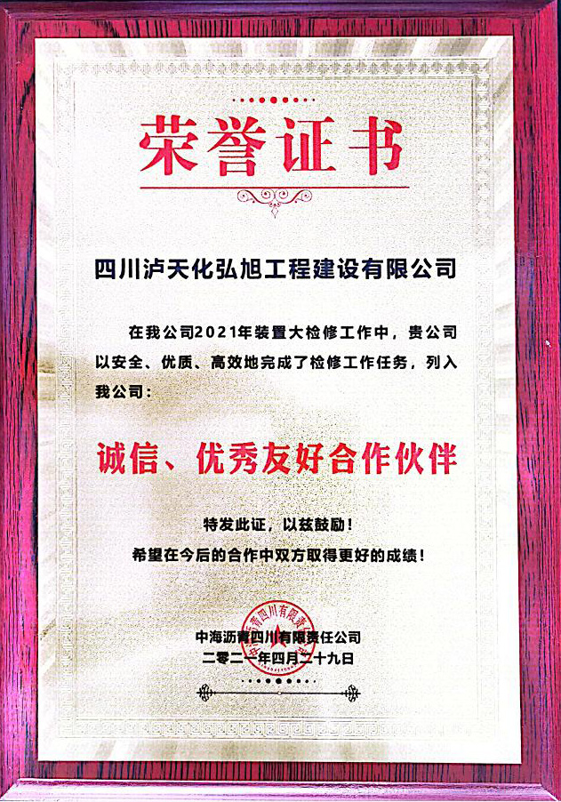 誠信、優(yōu)秀友好合作伙伴(圖1)